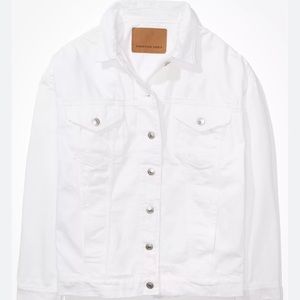 American eagle white denim oversized jacket, XL.